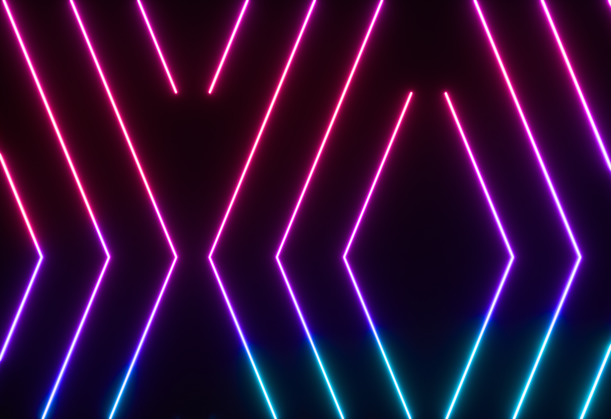 Laser Field angular neon lighting pattern