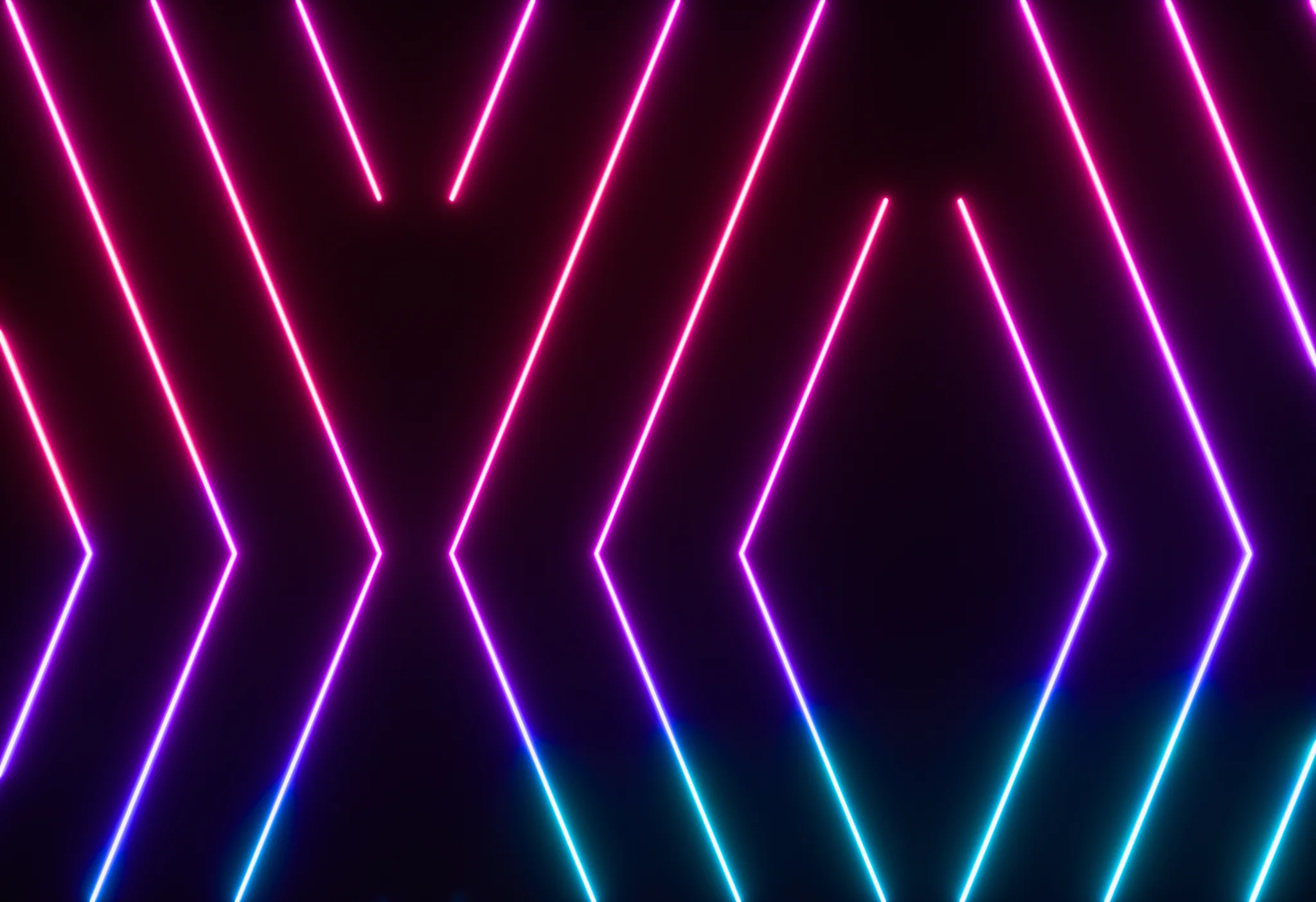 Laser Field angular neon lighting pattern