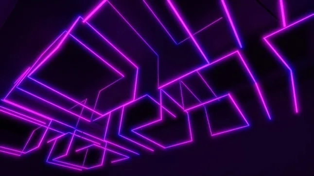 Violet geometric panel lighting concept