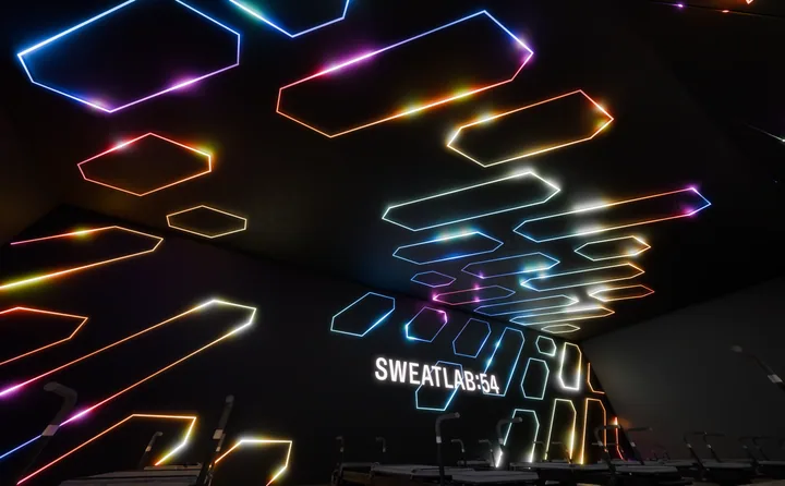 Multicolor maze & grid lighting concept