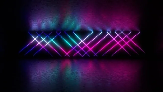 Violet maze & grid lighting concept