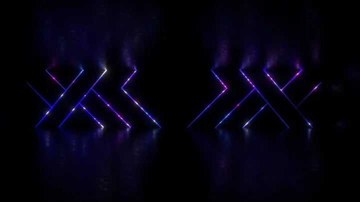 Violet maze & grid lighting concept