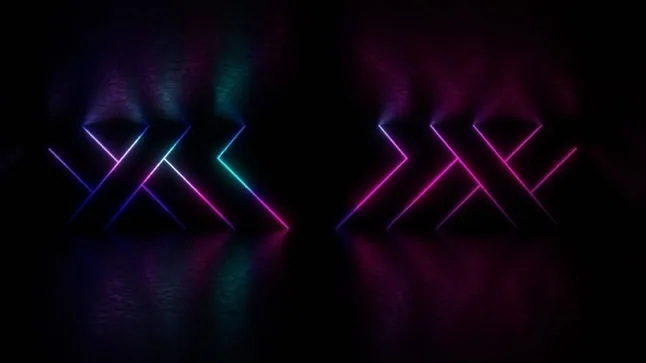 Violet maze & grid lighting concept