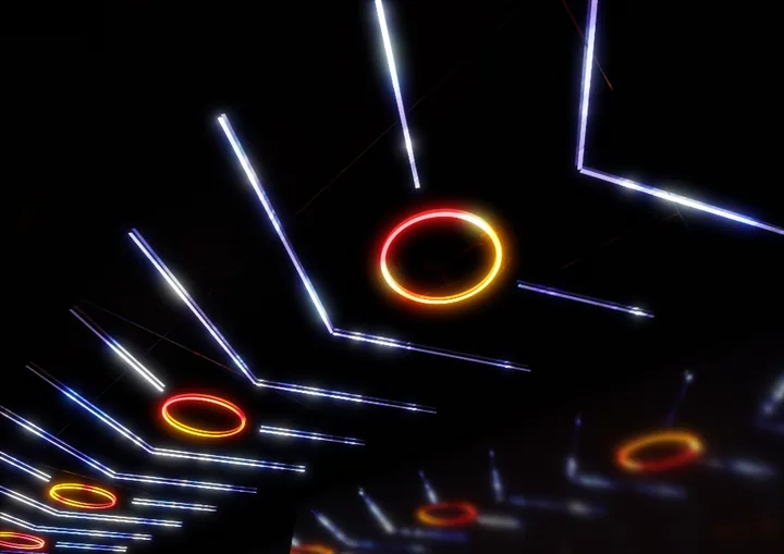 Multicolor starburst & radial lighting concept