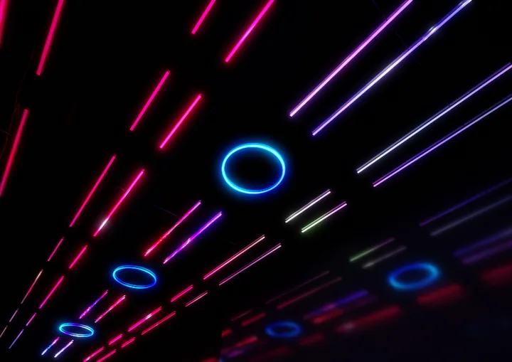 Violet starburst & radial lighting concept