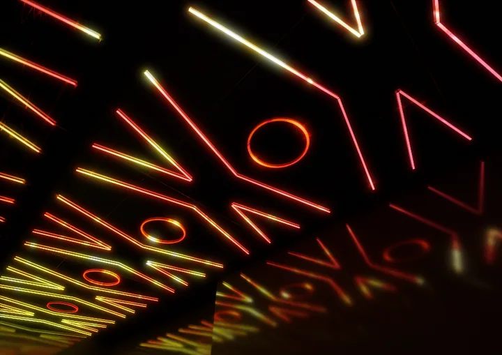 Orange starburst & radial lighting concept