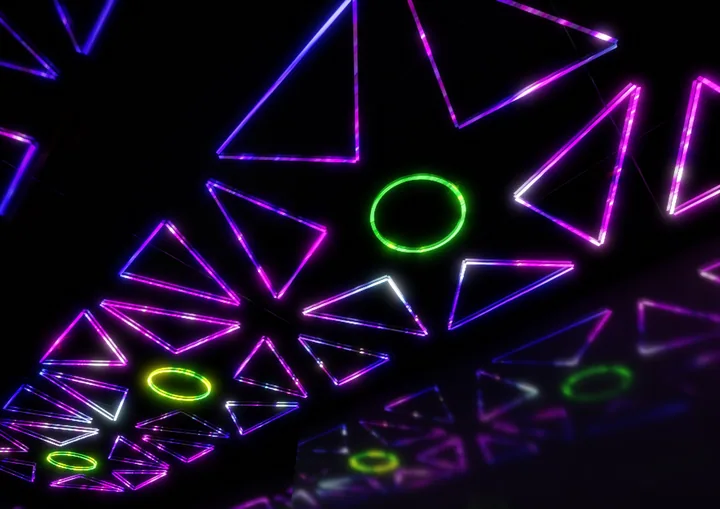 Violet starburst & radial lighting concept