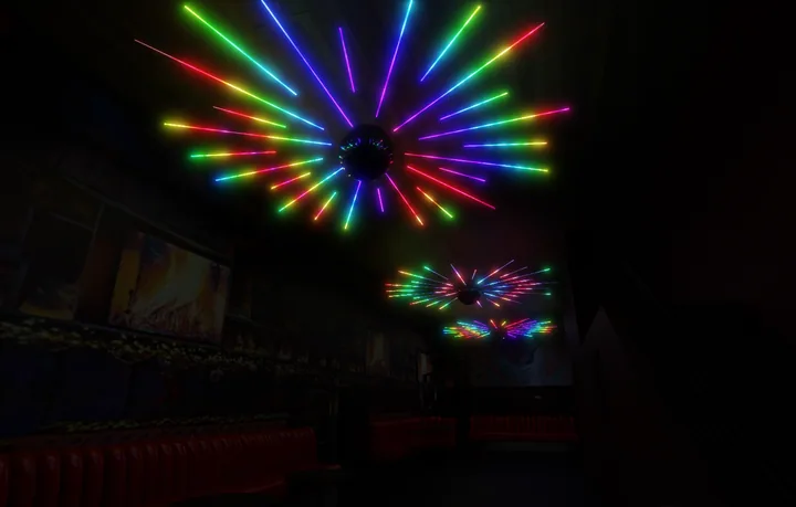 Multicolor starburst & radial lighting concept