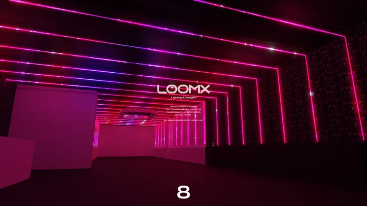 Magenta signature installation lighting concept