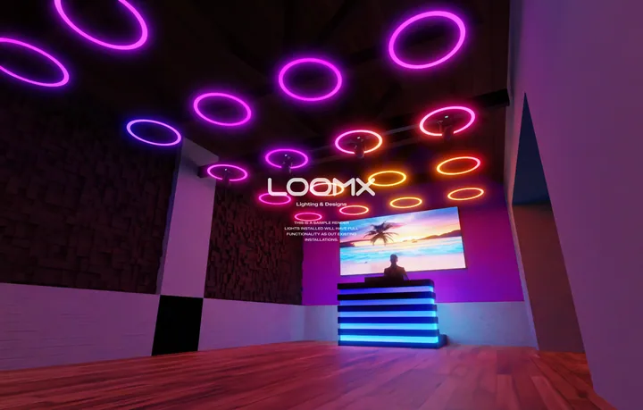 Magenta signature installation lighting concept
