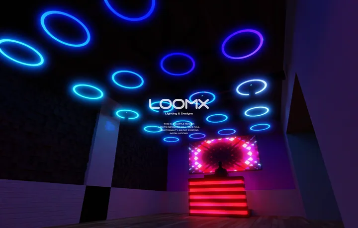 Violet signature installation lighting concept