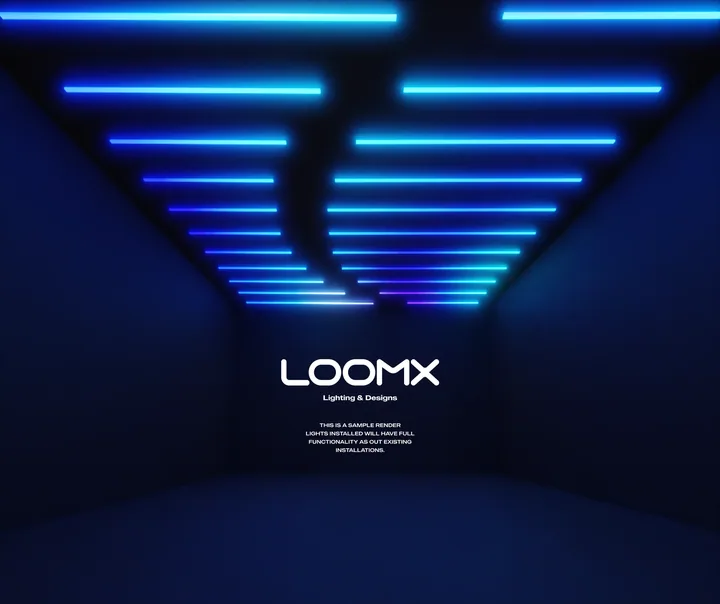Blue signature installation lighting concept