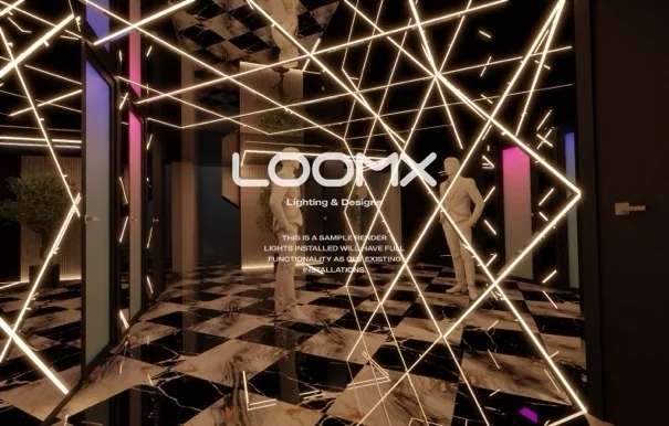 Orange signature installation lighting concept